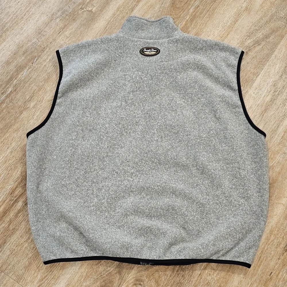 Straight Down Clothing Co Golf Vest Mens XL Gray Full Zip Polartec‎ Fleece USA